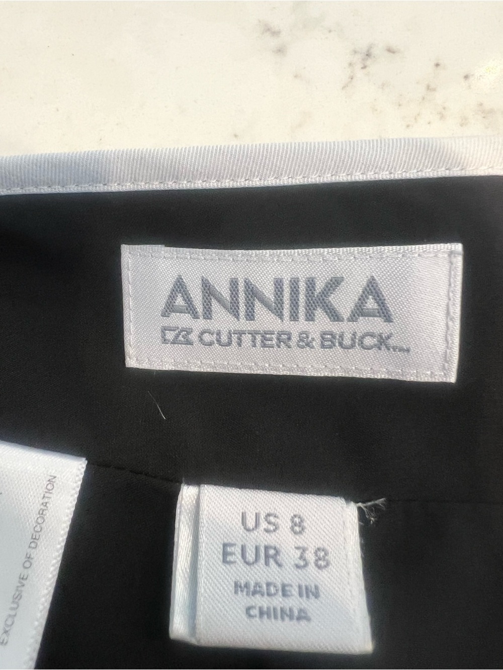 ANNIKA Cutter & Buck Black Midi Skort